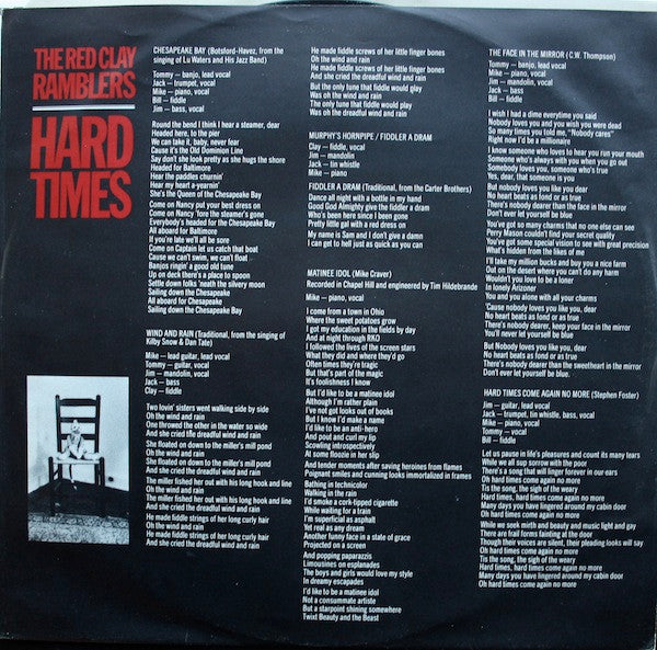 The Red Clay Ramblers : Hard Times (LP, Album)