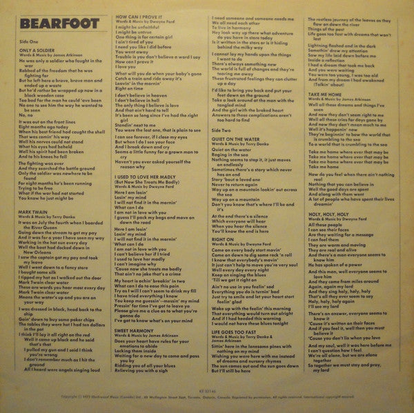 Bearfoot : Bearfoot (LP, Album, Jac)