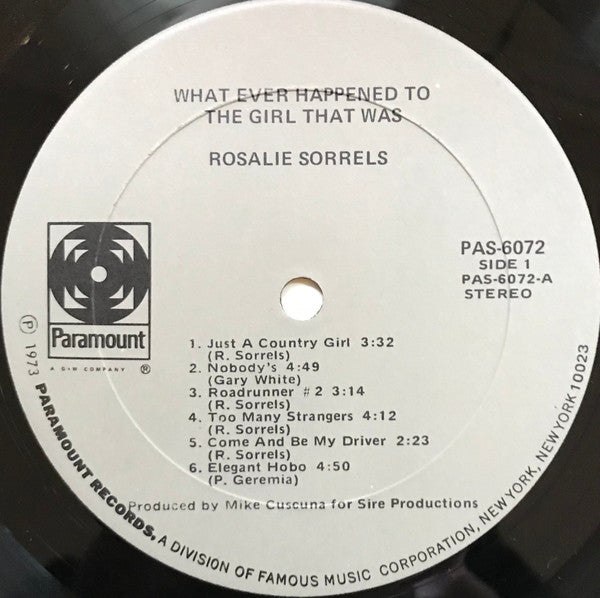 Rosalie Sorrels : What Ever Happened To The Girl That Was (LP, Album, Pre)