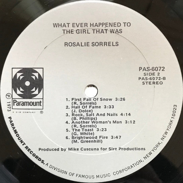 Rosalie Sorrels : What Ever Happened To The Girl That Was (LP, Album, Pre)