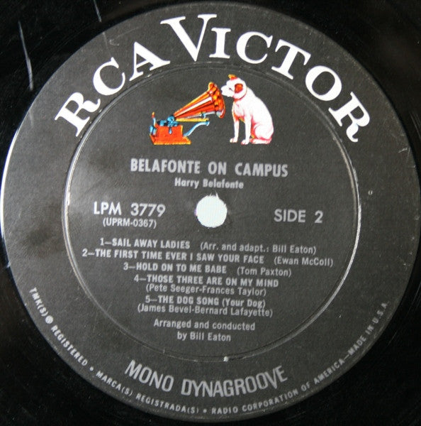 Harry Belafonte : Belafonte On Campus (LP, Album, Mono)