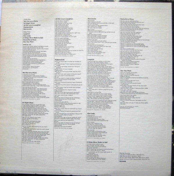 Jimmy Webb : And So: On (LP, Album, Promo)