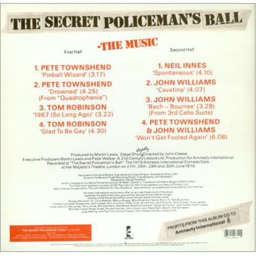 Various : The Secret Policeman's Ball - The Music (LP, Album, RP)
