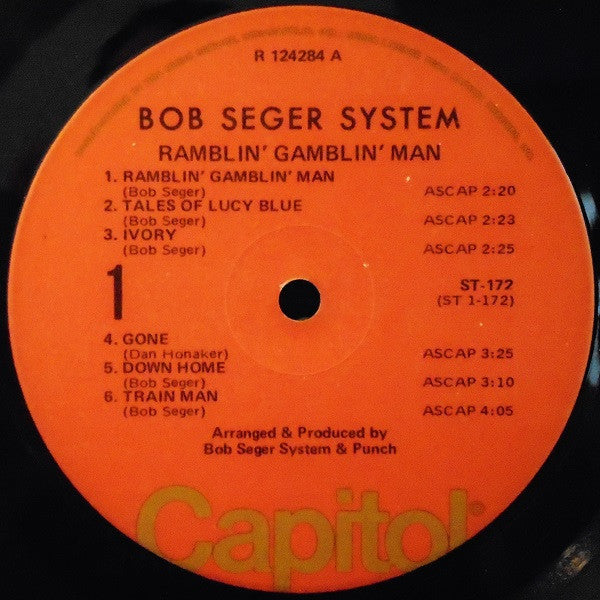 Bob Seger System : Ramblin' Gamblin' Man (LP, Album, Club, RE, RCA)