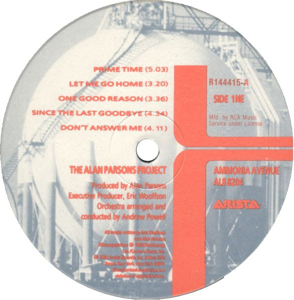 The Alan Parsons Project : Ammonia Avenue (LP, Album, Club)