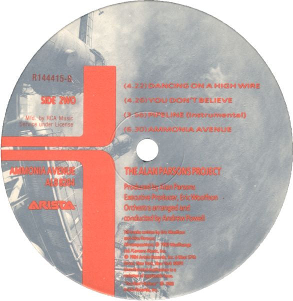 The Alan Parsons Project : Ammonia Avenue (LP, Album, Club)