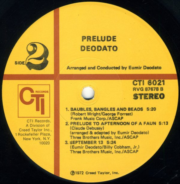 Eumir Deodato : Prelude (LP, Album, Gat)