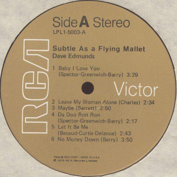 Dave Edmunds : Subtle As A Flying Mallet (LP, Album, Ind)