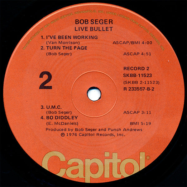Bob Seger & The Silver Bullet Band* : Live Bullet (2xLP, Album, Club, RCA)