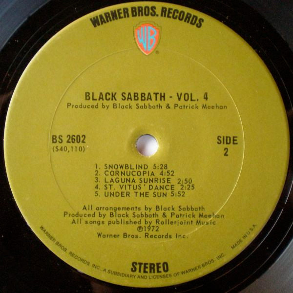 Black Sabbath : Black Sabbath Vol. 4 (LP, Album, Ga)