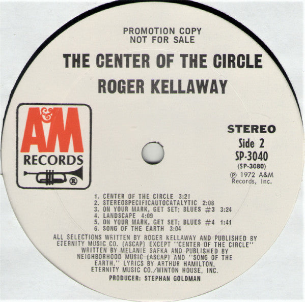Roger Kellaway : The Center Of The Circle (LP, Album, Promo)