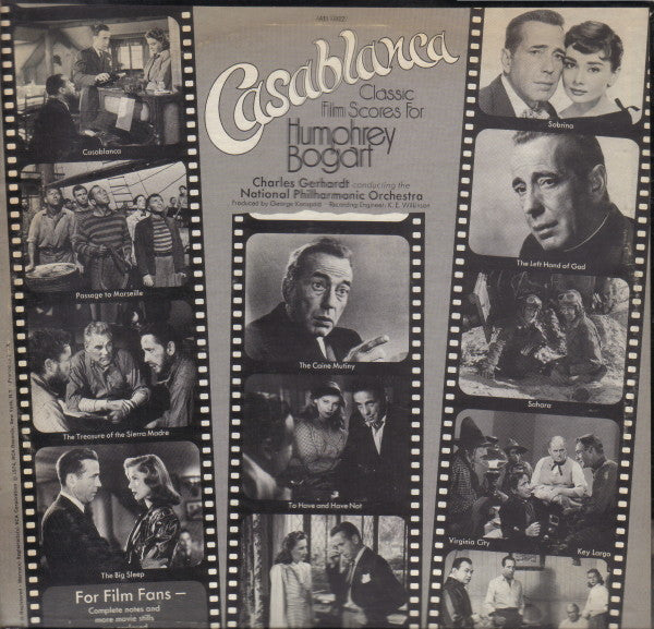 Charles Gerhardt / National Philharmonic Orchestra : Casablanca - Classic Film Scores For Humphrey Bogart (LP, Album)