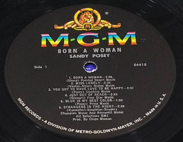 Sandy Posey : Born A Woman (LP, Album, Mono)