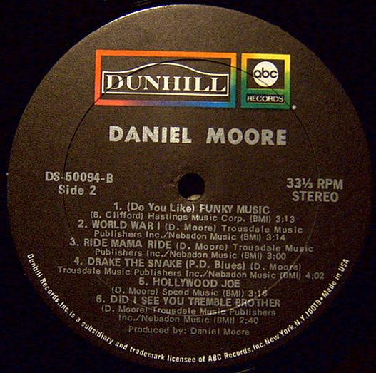 Daniel Moore : Daniel Moore (LP, Album)