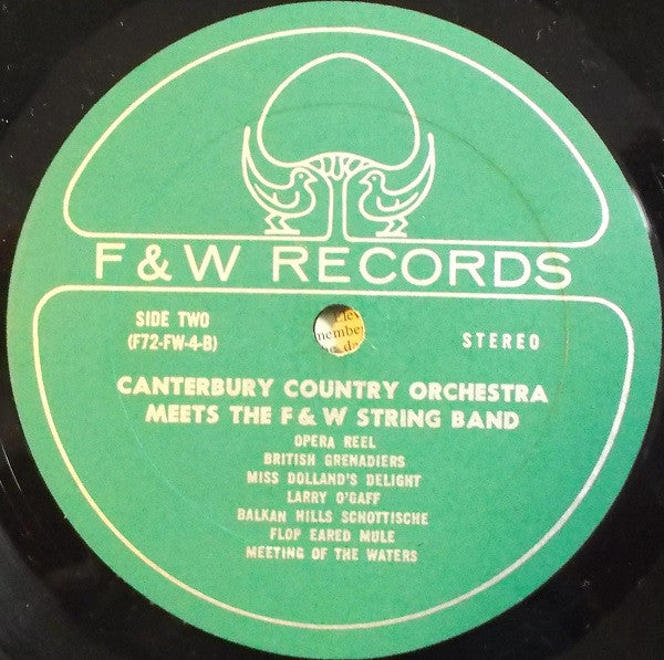 Canterbury Country Dance Orchestra : The Canterbury Country Orchestra Meets The F&W String Band (LP, Album)