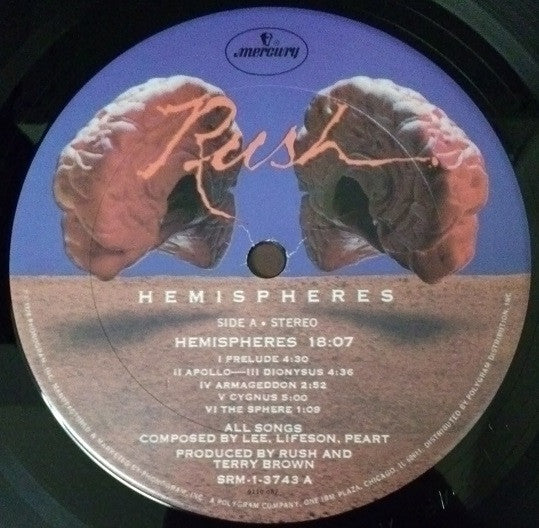 Rush : Hemispheres (LP, Album, San)