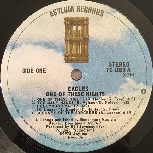 Eagles : One Of These Nights (LP, Album, CTH)