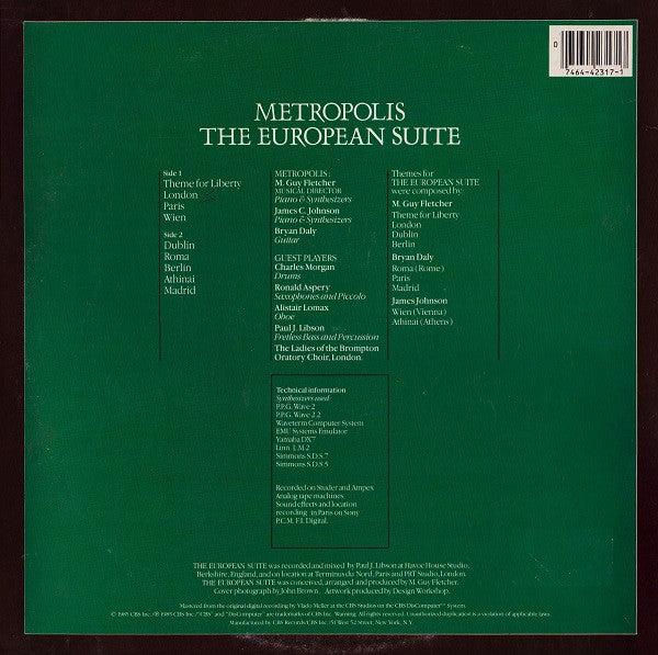 Metropolis (9) : The European Suite (LP, Album)
