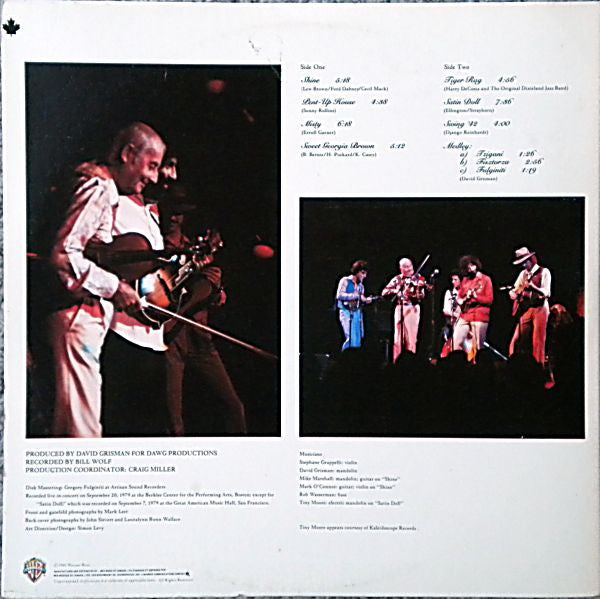 Stéphane Grappelli / David Grisman : Live (LP, Gat)