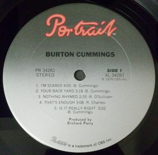 Burton Cummings : Burton Cummings (LP, Album, San)