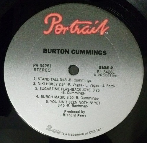 Burton Cummings : Burton Cummings (LP, Album, San)