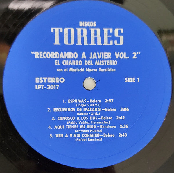 Mariachi Nuevo Tecalitlan : Recordando A Javier Vol. 2 - El Charro Del Misterio (LP)