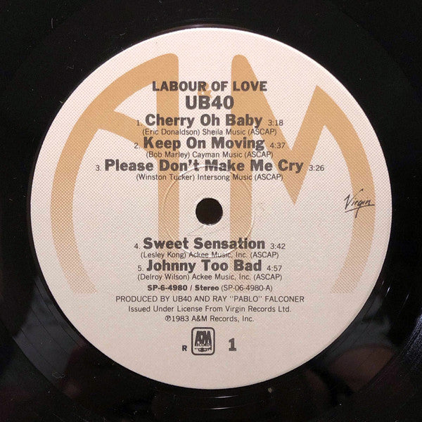 UB40 : Labour Of Love (LP, Album, R =)
