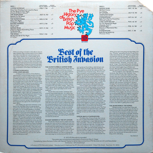 Various : Best Of The British Invasion (LP, Comp, Ter)
