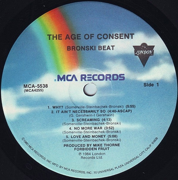 Bronski Beat : The Age Of Consent (LP, Album)