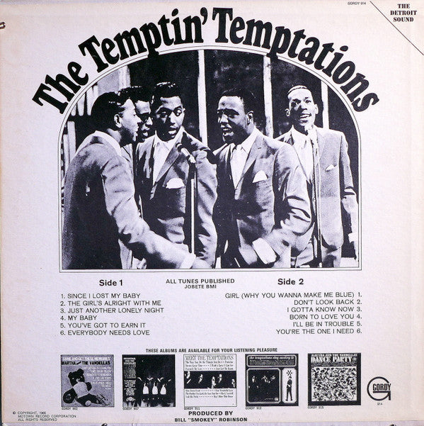 The Temptations : The Temptin' Temptations (LP, Album)