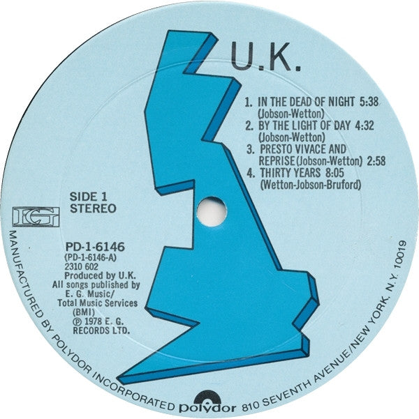 UK (3) : U.K. (LP, Album, MO)