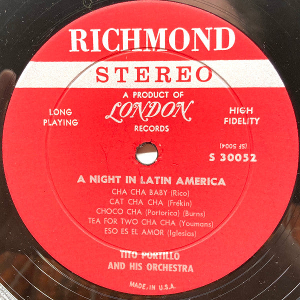 Tito Portillo And His Orchestra : A Night In Latin America (LP, Album)