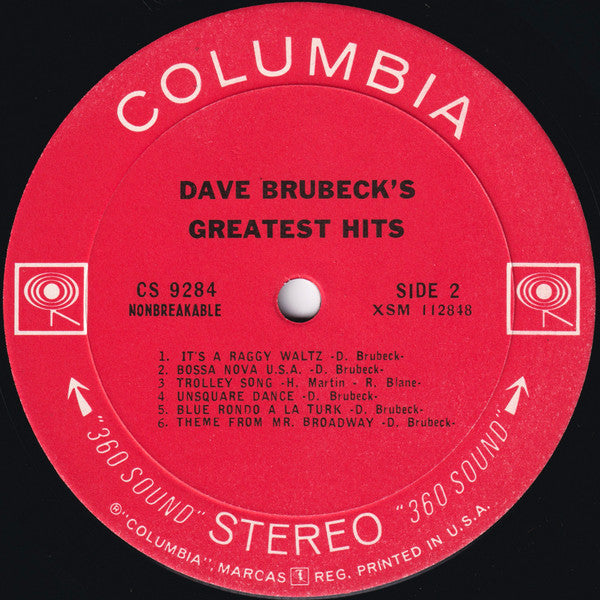 Dave Brubeck : Dave Brubeck's Greatest Hits (LP, Comp)