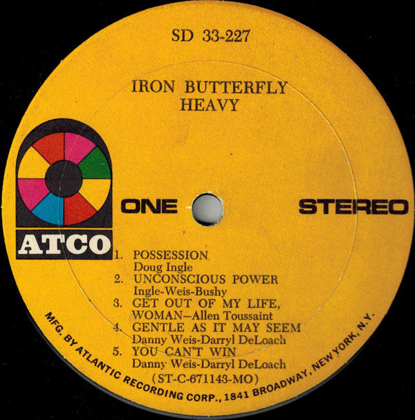 Iron Butterfly : Heavy (LP, Album, RE, MO)