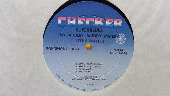 Bo Diddley, Little Walter, Muddy Waters : Super Blues (LP, Album, Mono)