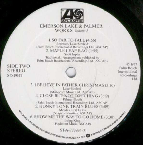 Emerson, Lake & Palmer : Works Volume 2 (LP, Album, RI,)