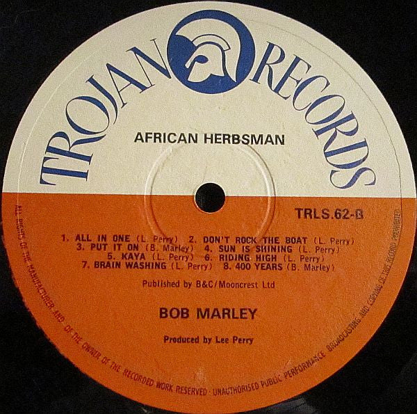 Bob Marley & The Wailers : African Herbsman (LP, Comp)
