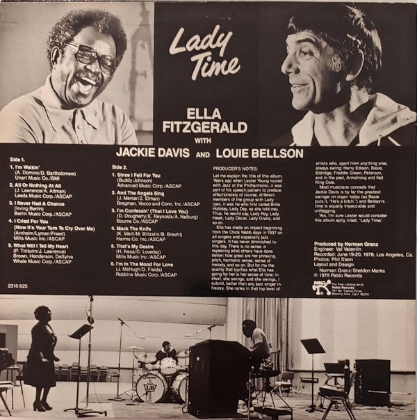 Ella Fitzgerald With Jackie Davis And Louis Bellson : Lady Time (LP, Album)
