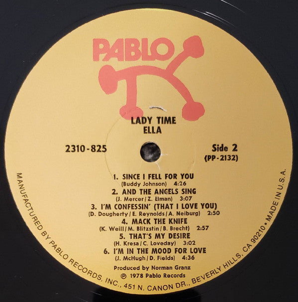 Ella Fitzgerald With Jackie Davis And Louis Bellson : Lady Time (LP, Album)