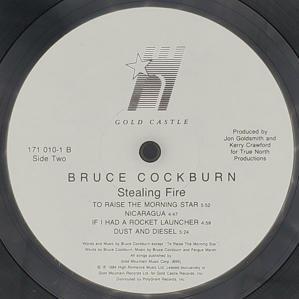 Bruce Cockburn : Stealing Fire (LP, Album, RE)