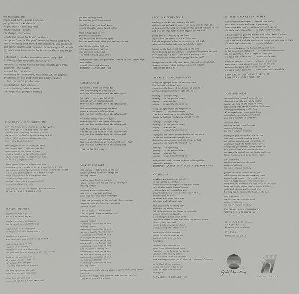 Bruce Cockburn : Stealing Fire (LP, Album, RE)