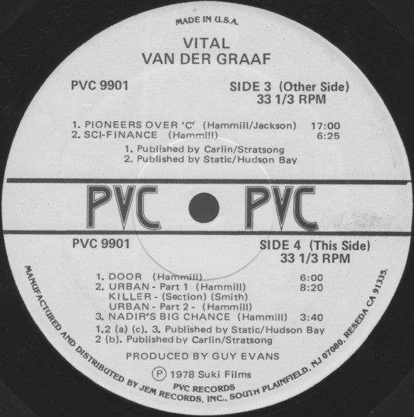 Van Der Graaf* : Vital (2xLP, Album, Bla)