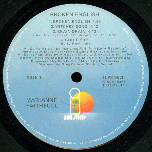 Marianne Faithfull : Broken English (LP, Album, RP, Los)