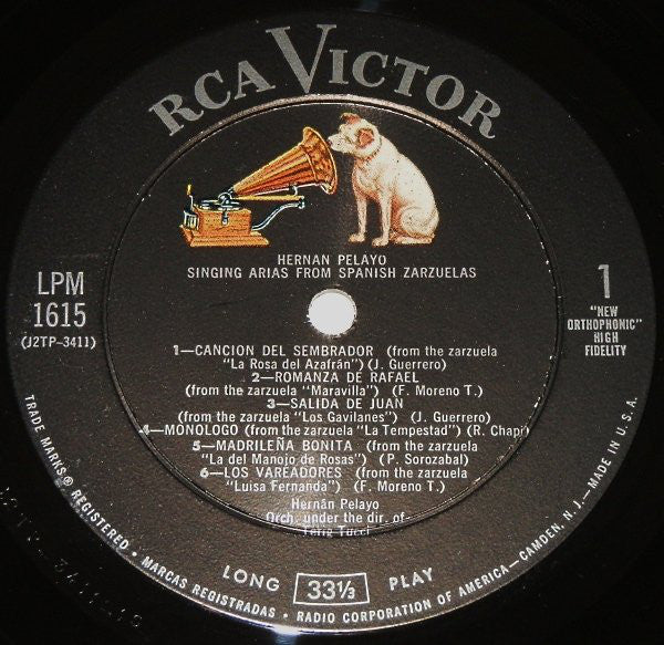 Hernán Pelayo : Hernán Pelayo Singing Arias From Spanish Zarzuelas (LP, Album, Mono)