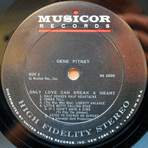 Gene Pitney : Only Love Can Break A Heart (LP, Album, RP, San)