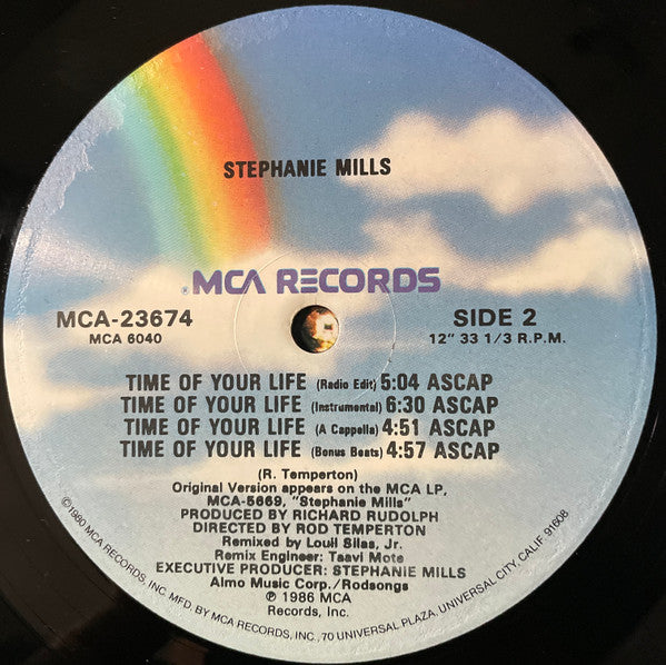 Stephanie Mills : Time Of Your Life (12" Inch Version) (12", Single)