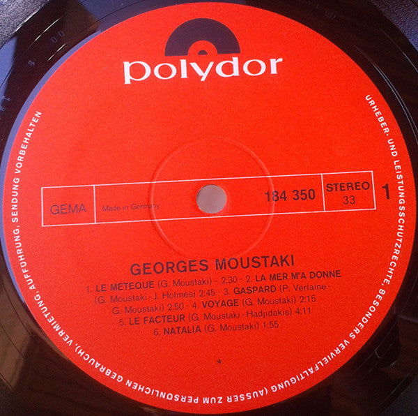 Georges Moustaki : Georges Moustaki (LP, Album, Gat)