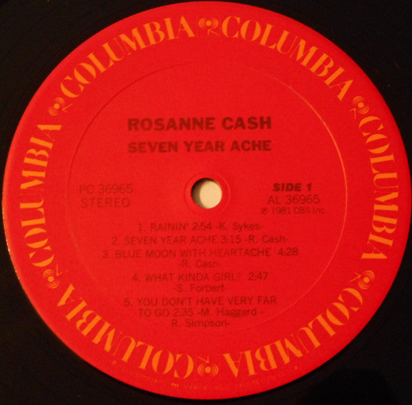 Rosanne Cash : Seven Year Ache (LP, Album, RE, Ter)