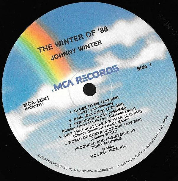 Johnny Winter : The Winter Of '88 (LP, Album)