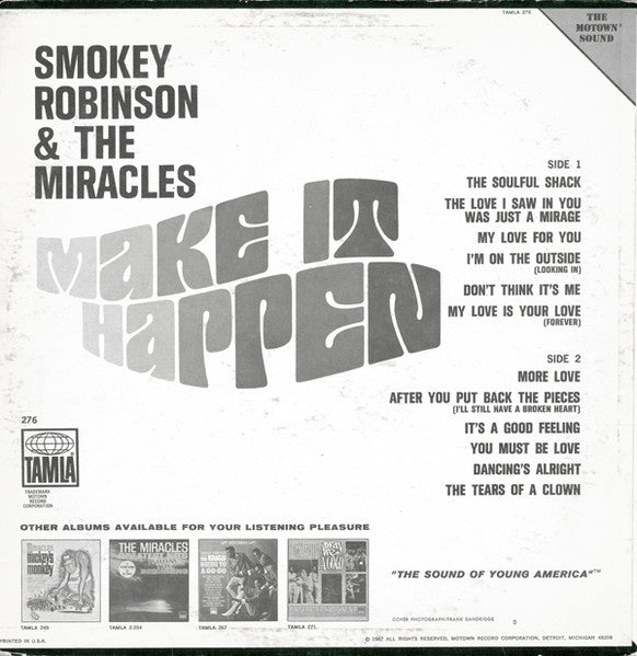 Smokey Robinson & The Miracles* : Make It Happen (LP, Album)